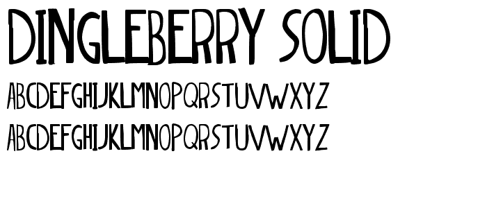 dingleberry solid font